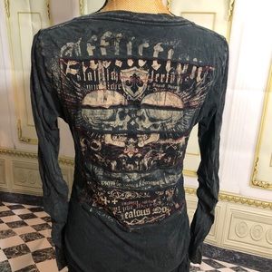 AFFLICTION ROUGE BLOUSE❤️❤️❤️